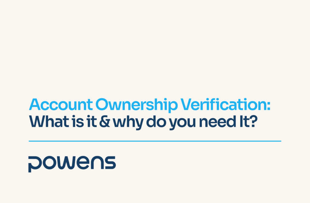 Account Ownership Verification Cover for the Powens Blog